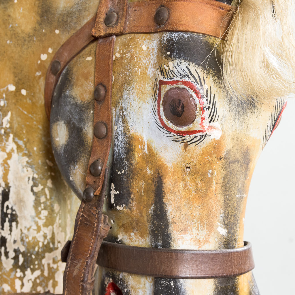 Mid-twentieth century polychrome painted rocking horse, -134981