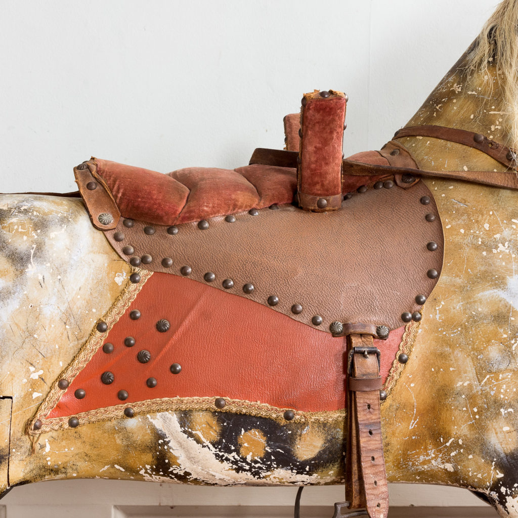 Mid-twentieth century polychrome painted rocking horse, -134982