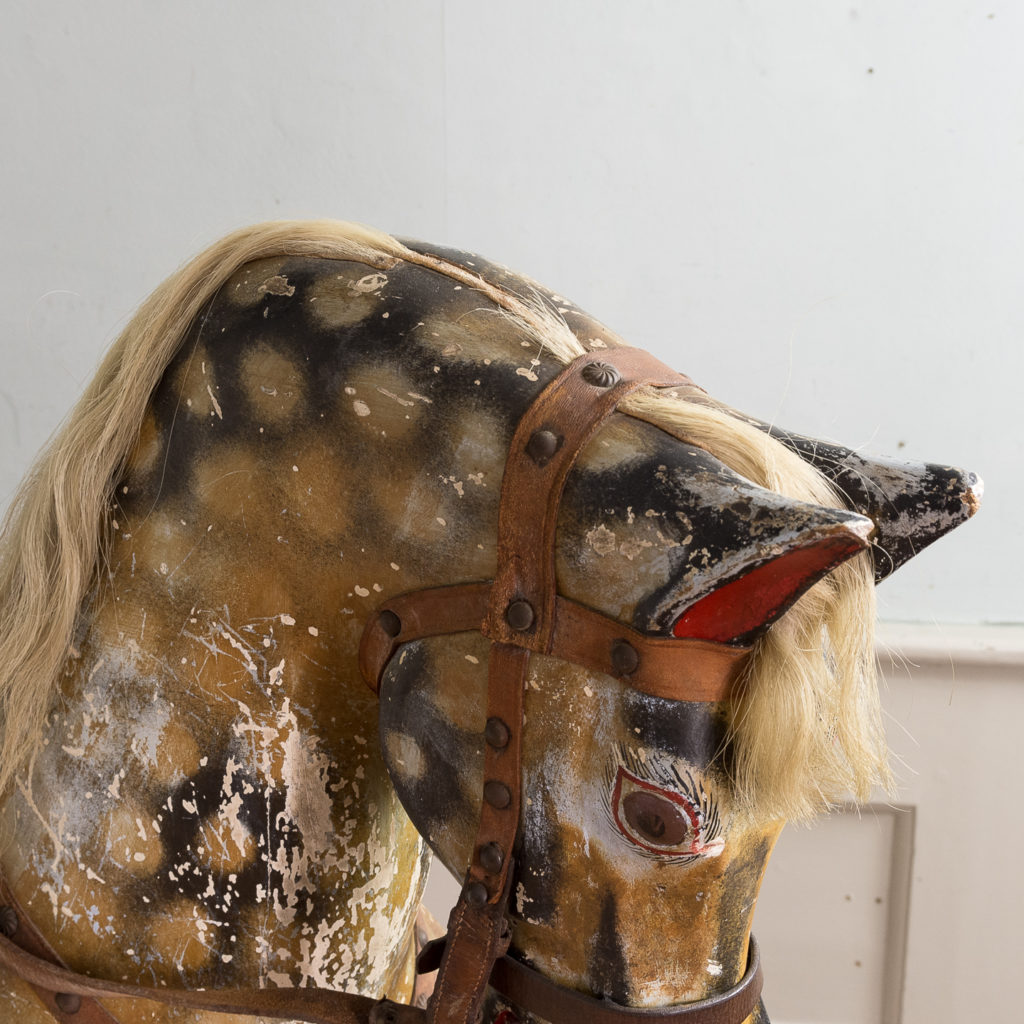 Mid-twentieth century polychrome painted rocking horse, -134985