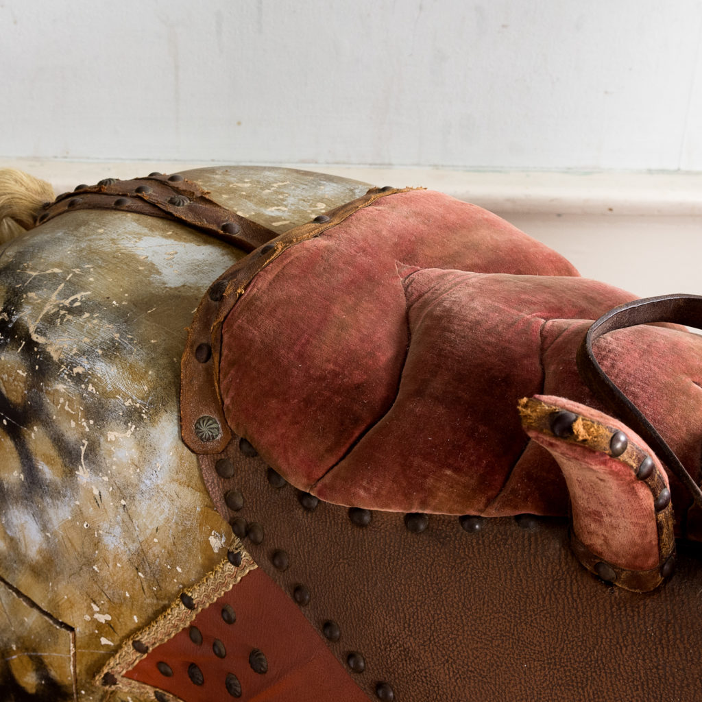 Mid-twentieth century polychrome painted rocking horse, -134987