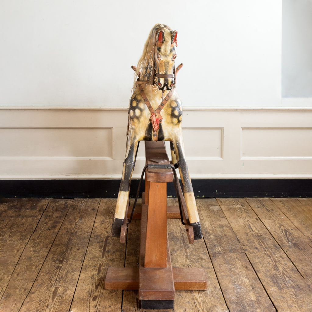 Mid-twentieth century polychrome painted rocking horse, -134969