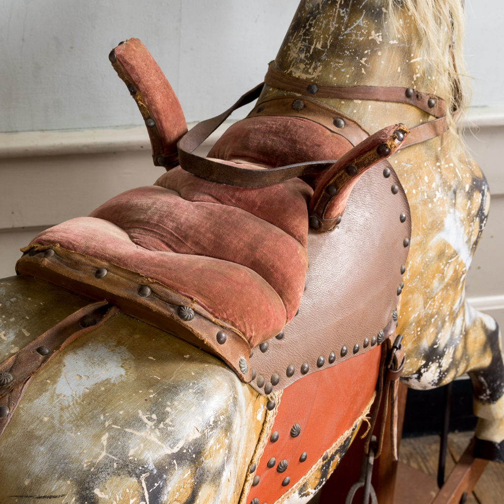 Mid-twentieth century polychrome painted rocking horse, -134989