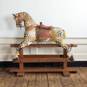 Mid-twentieth century polychrome painted rocking horse,