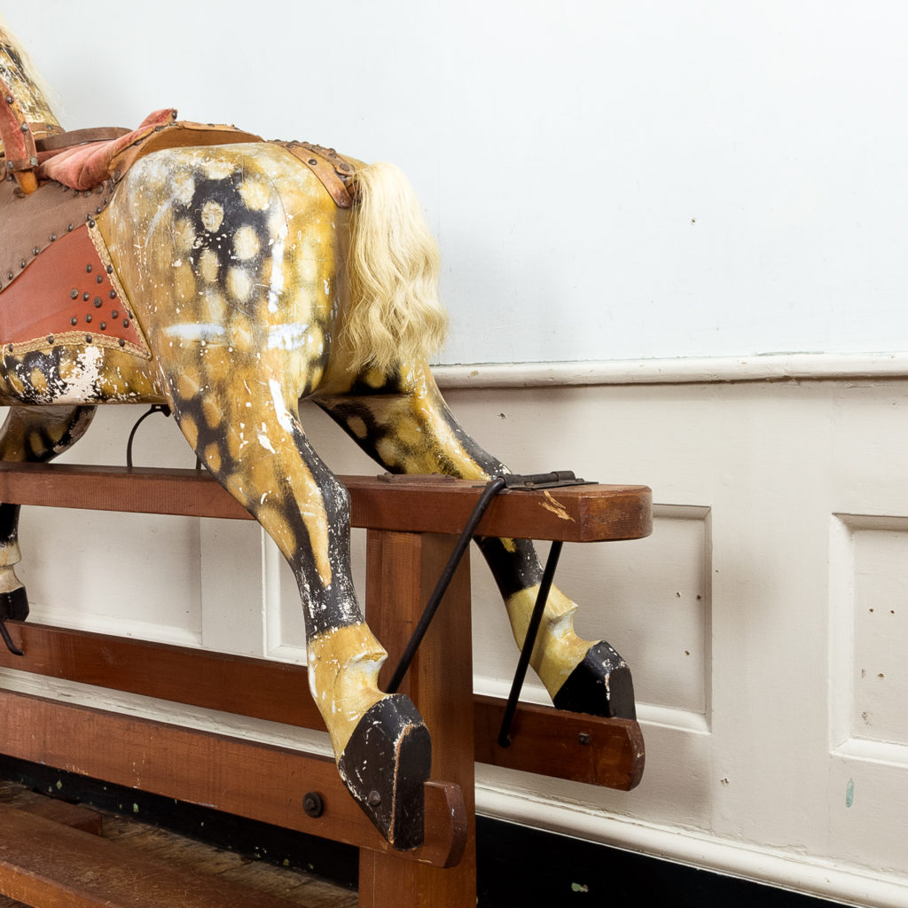 Mid-twentieth century polychrome painted rocking horse, -134973