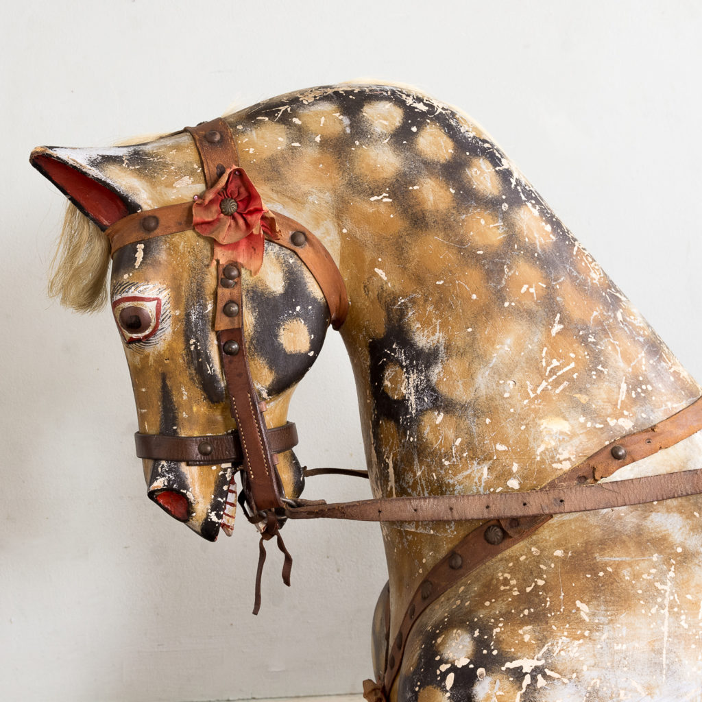 Mid-twentieth century polychrome painted rocking horse, -134977