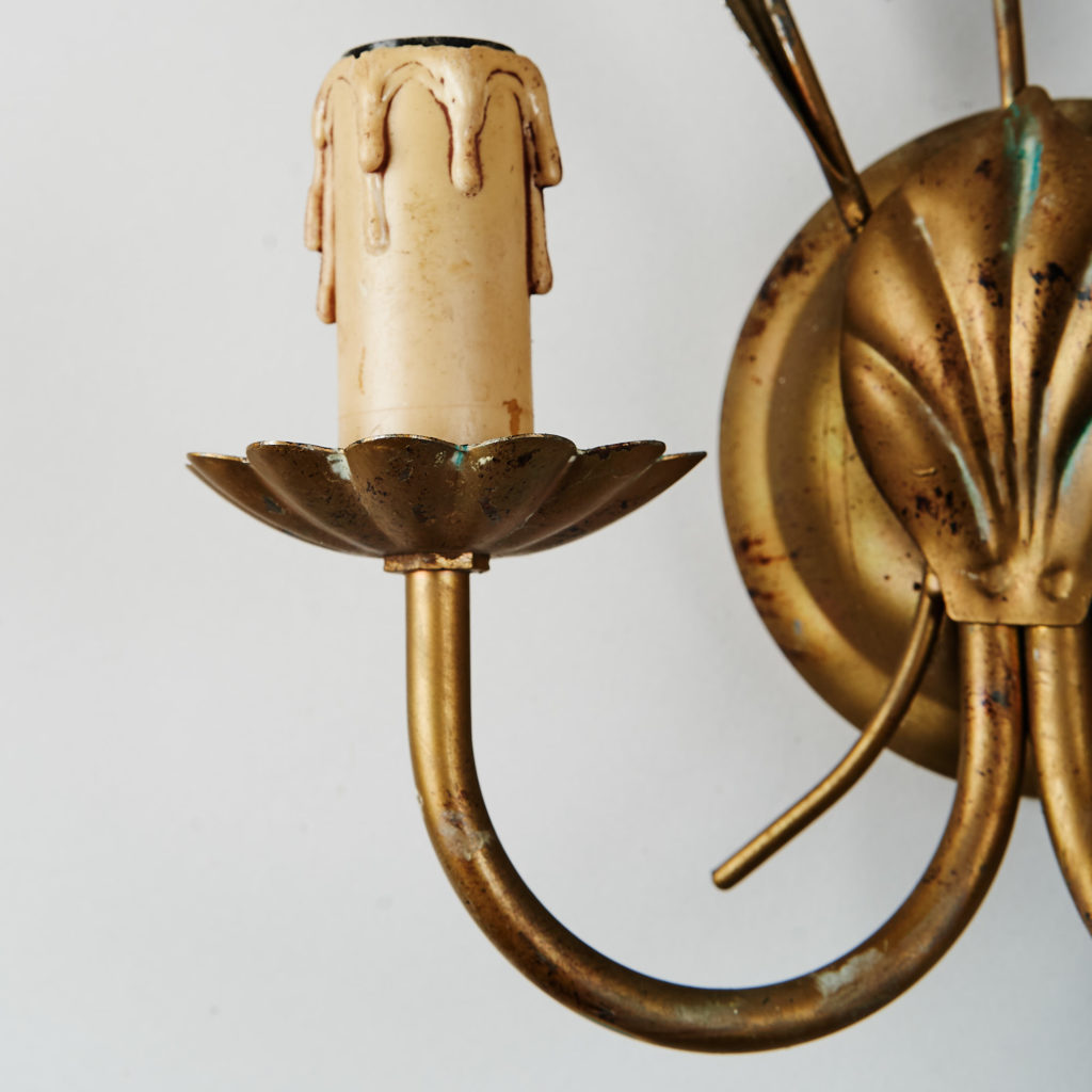 Gilt wheatsheaf sconce lights,-136206