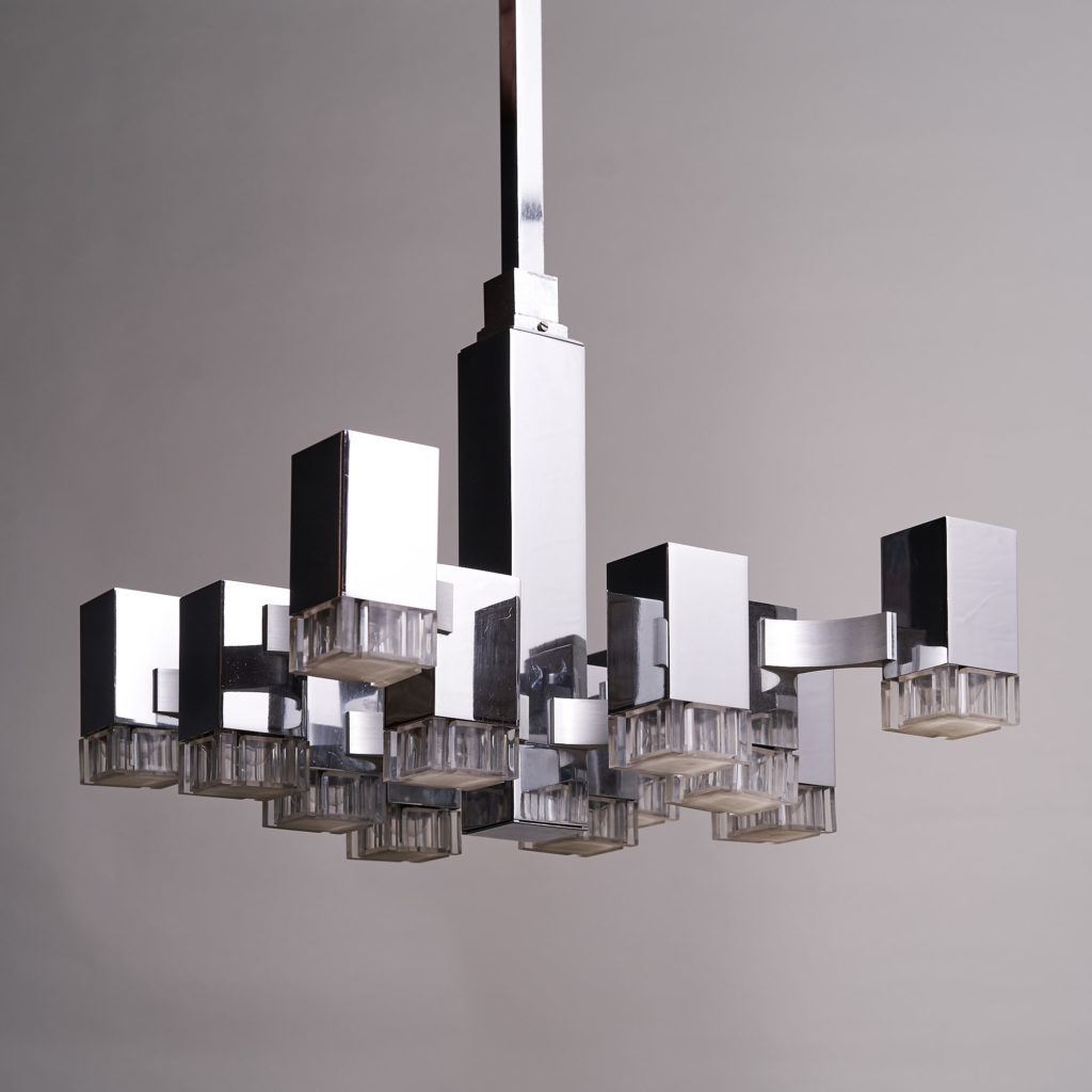 Italian 'Cubic' Chandelier,-0