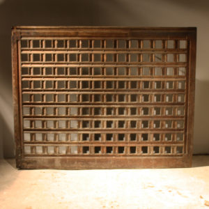 An English oak library screen gate-0