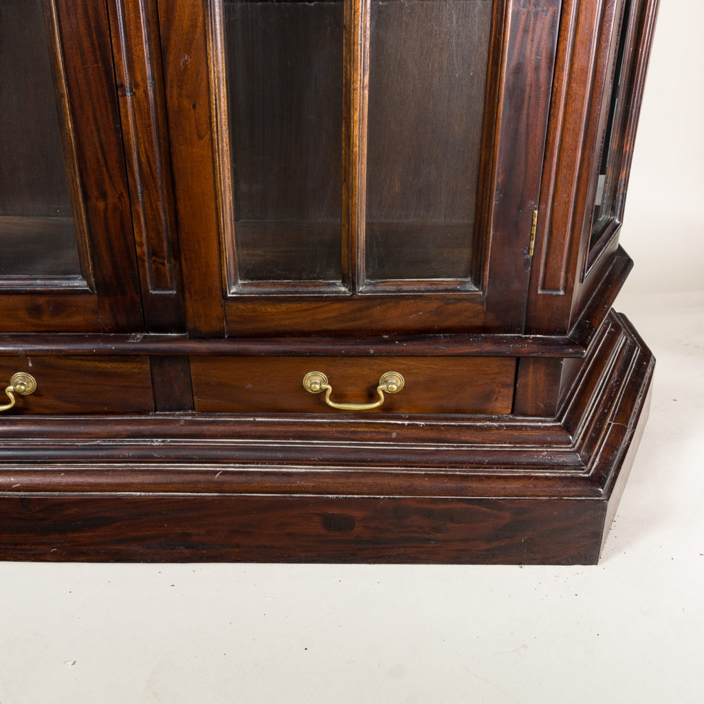 Twentieth century Indian hardwood and glazed display cabinet, -135490