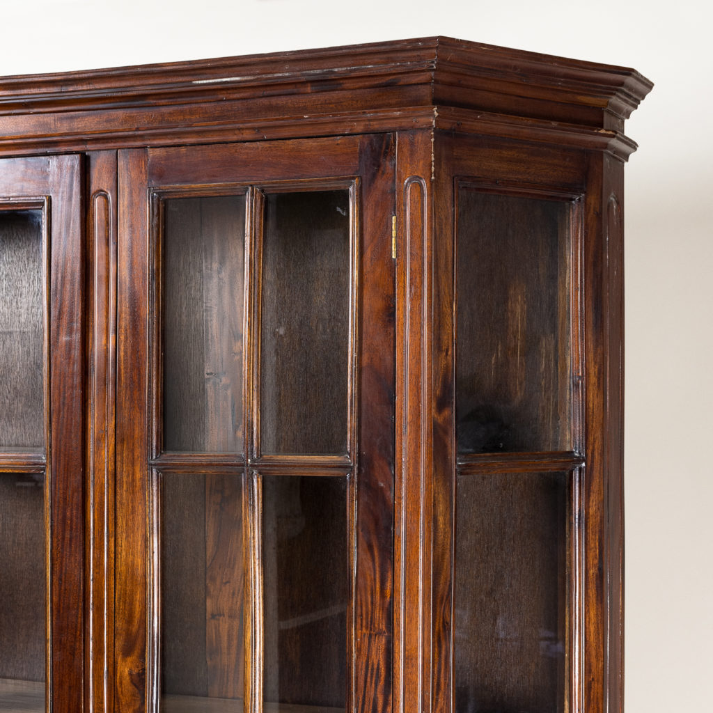 Twentieth century Indian hardwood and glazed display cabinet, -135482