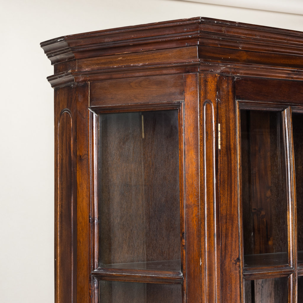 Twentieth century Indian hardwood and glazed display cabinet, -135486