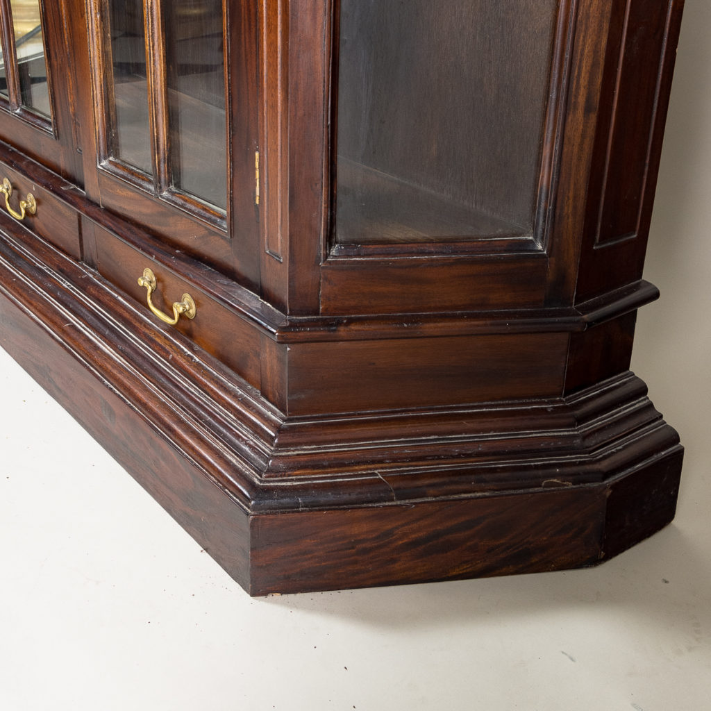 Twentieth century Indian hardwood and glazed display cabinet, -135489