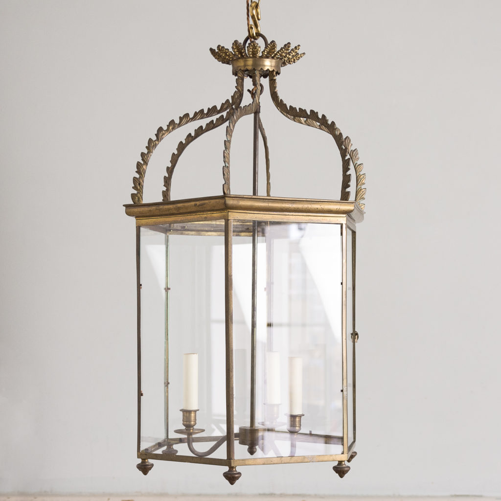 twentieth century brass hall lanterns,