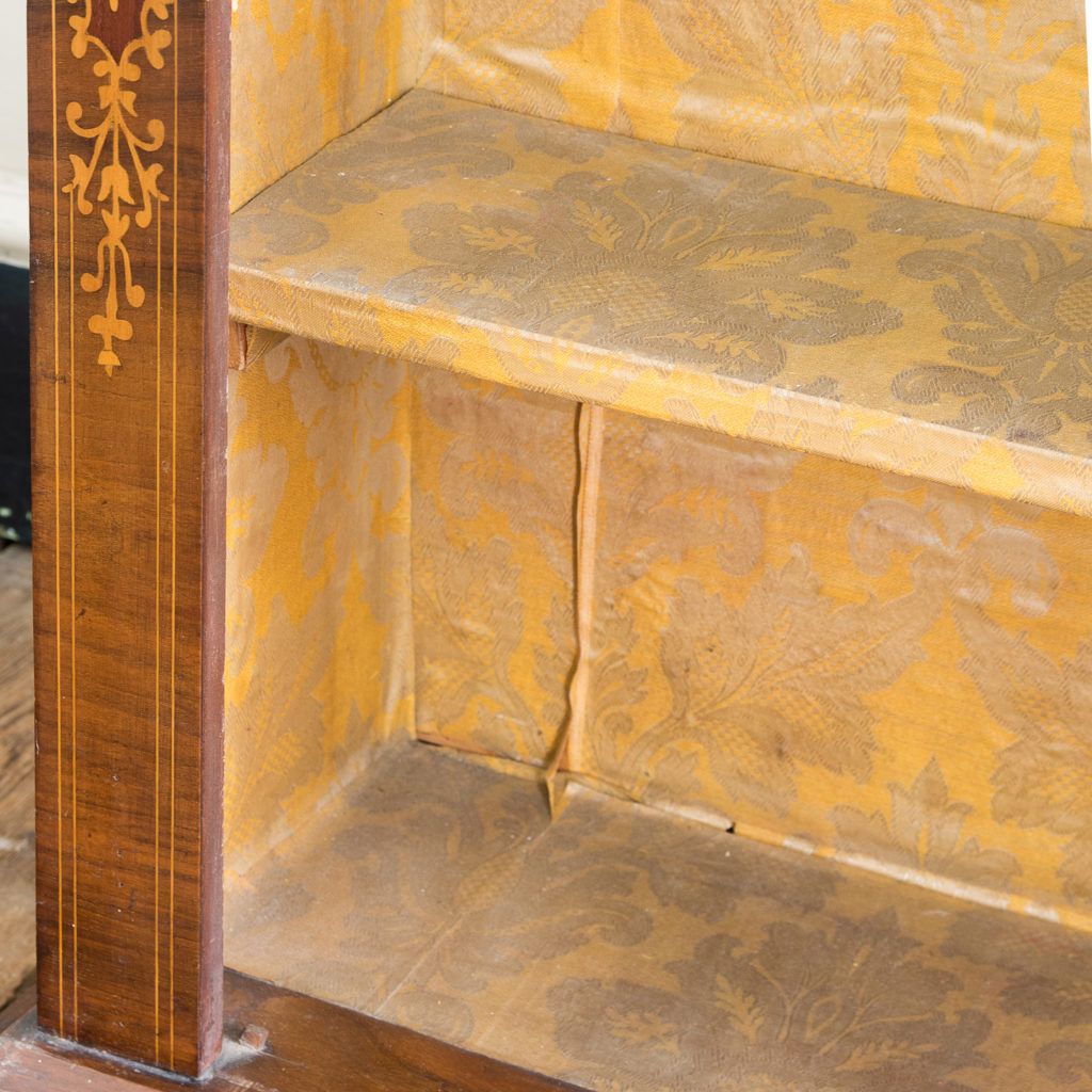 Late nineteenth century inlaid walnut pier cabinet, -136076