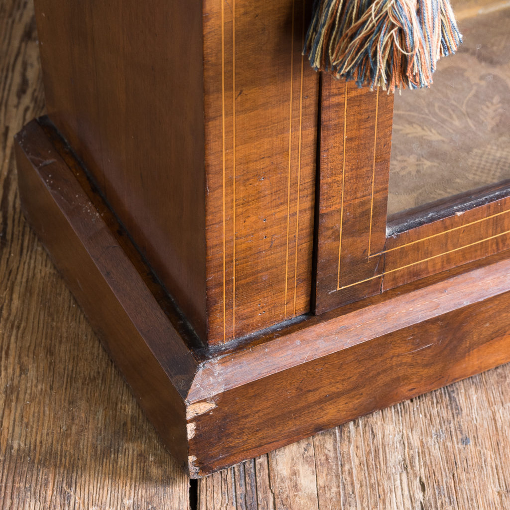 Late nineteenth century inlaid walnut pier cabinet, -136078