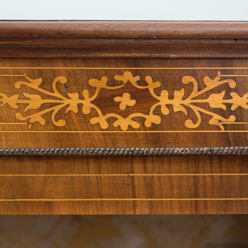 Late nineteenth century inlaid walnut pier cabinet, -136079