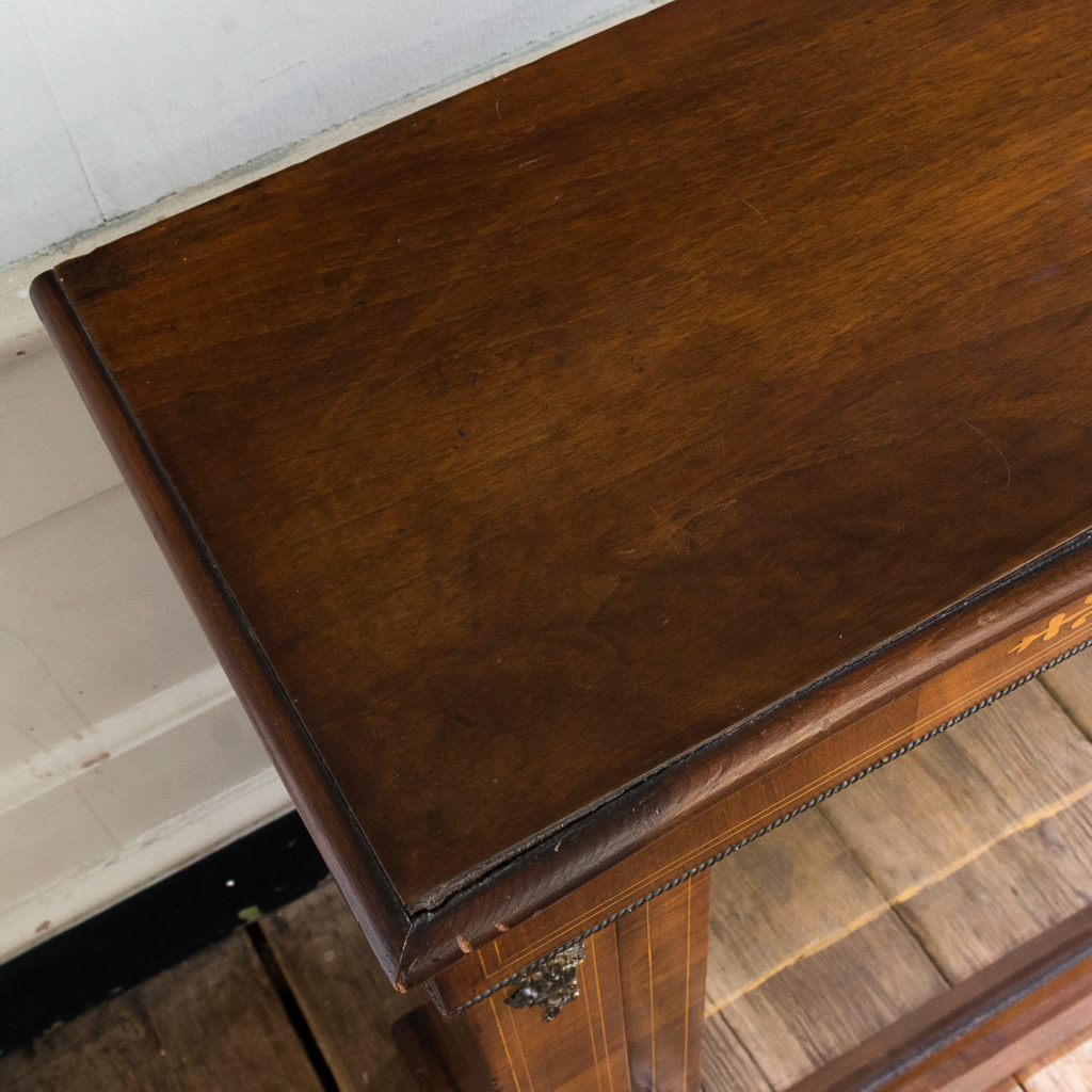 Late nineteenth century inlaid walnut pier cabinet, -136064