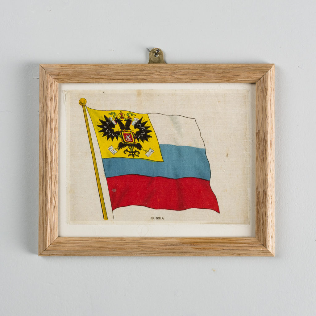 Silk collectors flags, original chromolithographs. 'Russia'