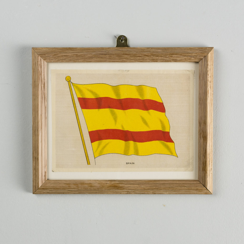 Silk collectors flags, original chromolithographs, Spain