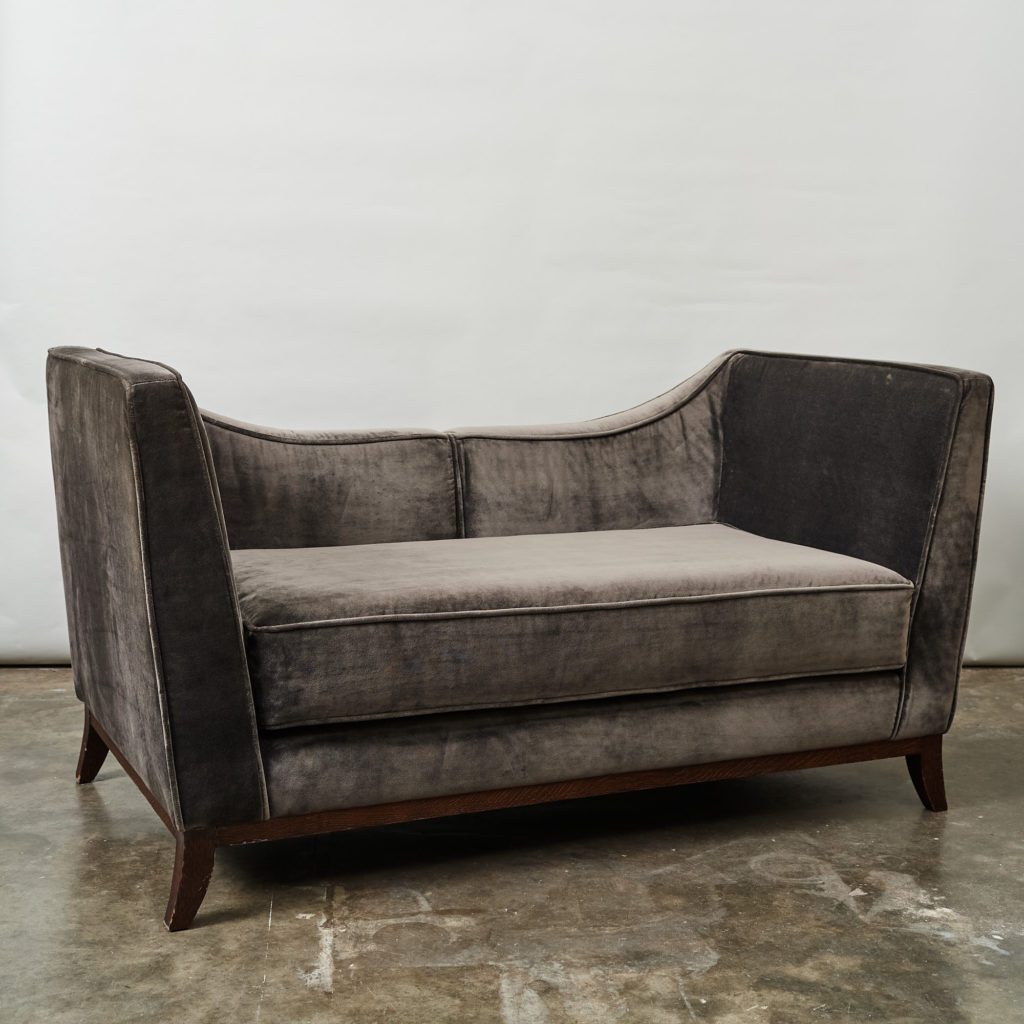 Velvet loveseat, -136658