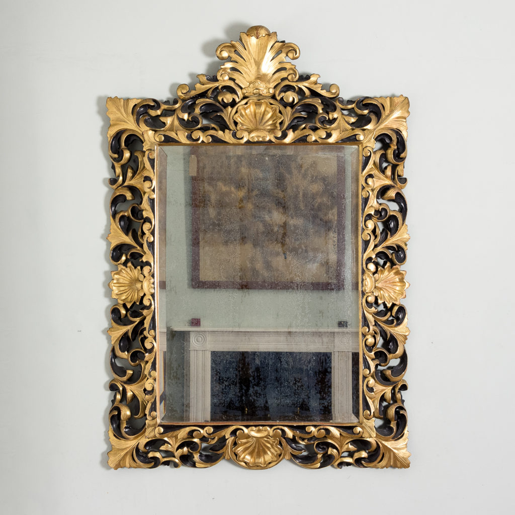 Early twentieth century Italian giltwood wall mirror,