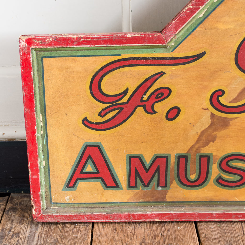 Pair of English mid-twentieth century painted fairground panels,-137000