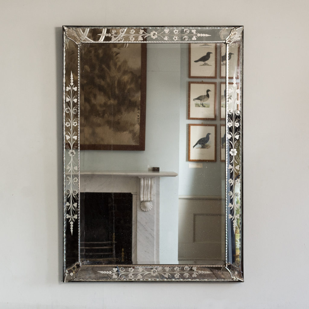 1930s Venetian acid-etched mirror,