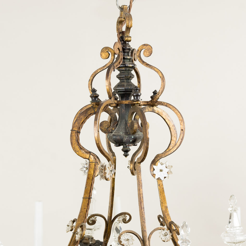Early twentieth century French parcel-gilt metal chandelier, -136947