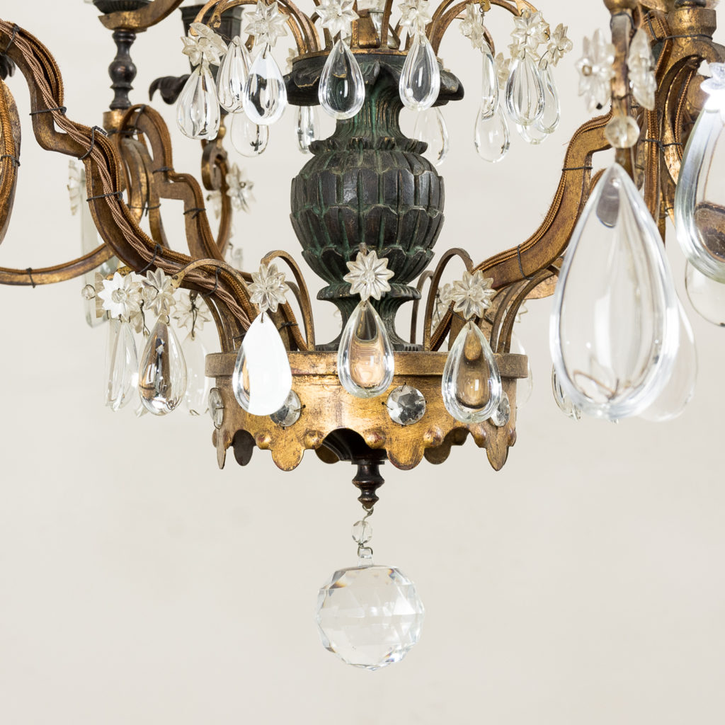 Early twentieth century French parcel-gilt metal chandelier, -136949