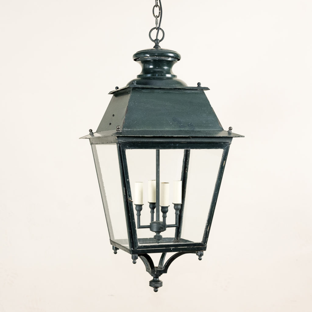 French early twentieth century style glazed lanterns,