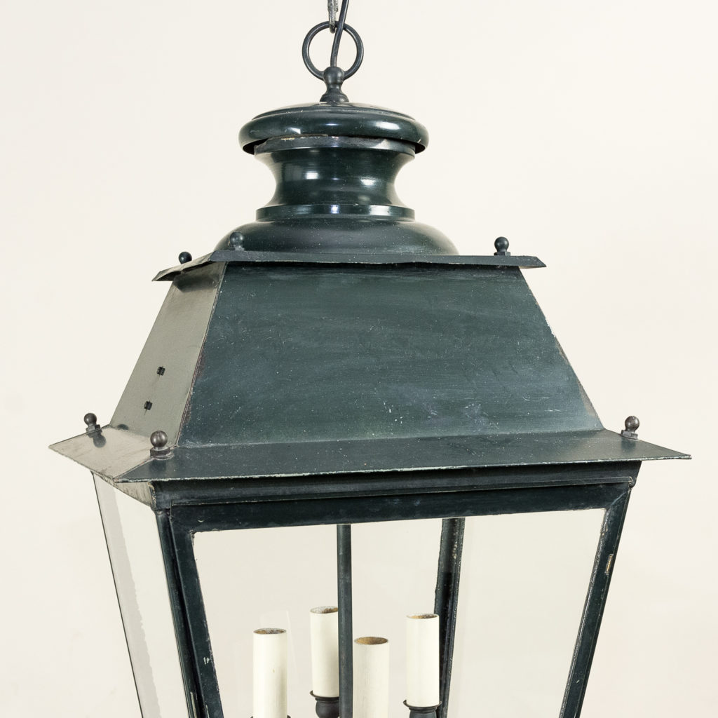 French early twentieth century style glazed lanterns,