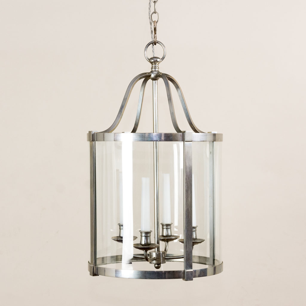 Nickel plate cylindrical hall lantern,