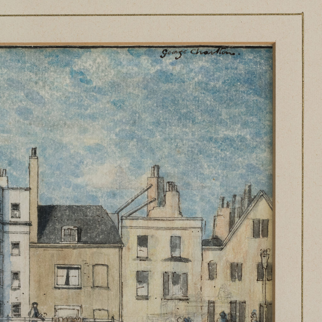 Pair of watercolour and ink paintings of Brighton Beach by George Charlton-136532