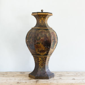 Large Victorian toleware tea canister,