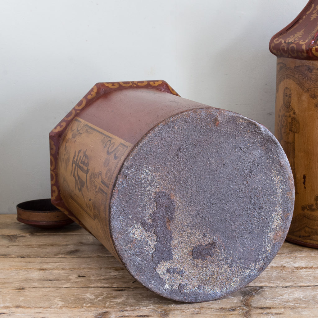 Pair of toleware tea canisters, -137310