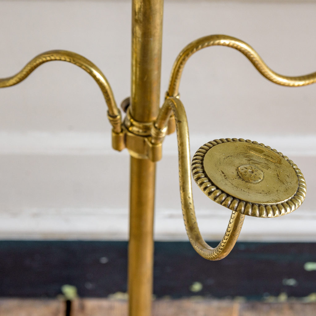 Edwardian brass and mahogany shop-display hat stand,-137401