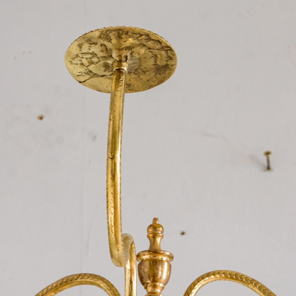 Edwardian brass and mahogany shop-display hat stand,-137403