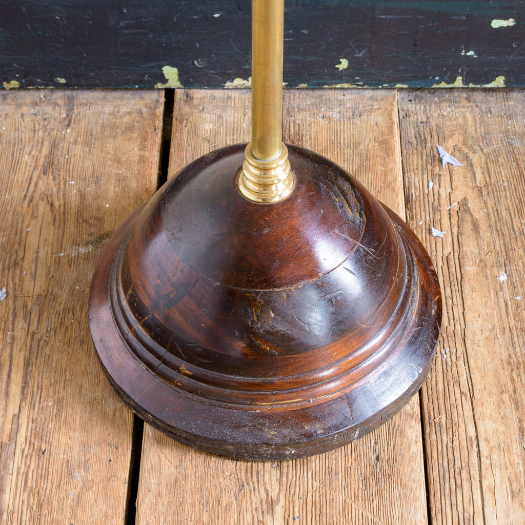 Edwardian brass and mahogany shop-display hat stand,-137404