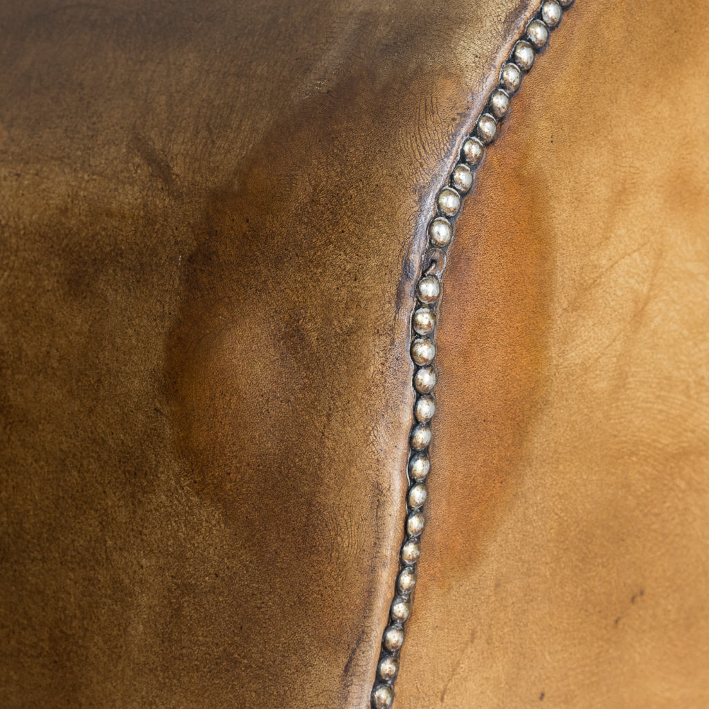 Tan leather upholstered porter’s chair,-137914