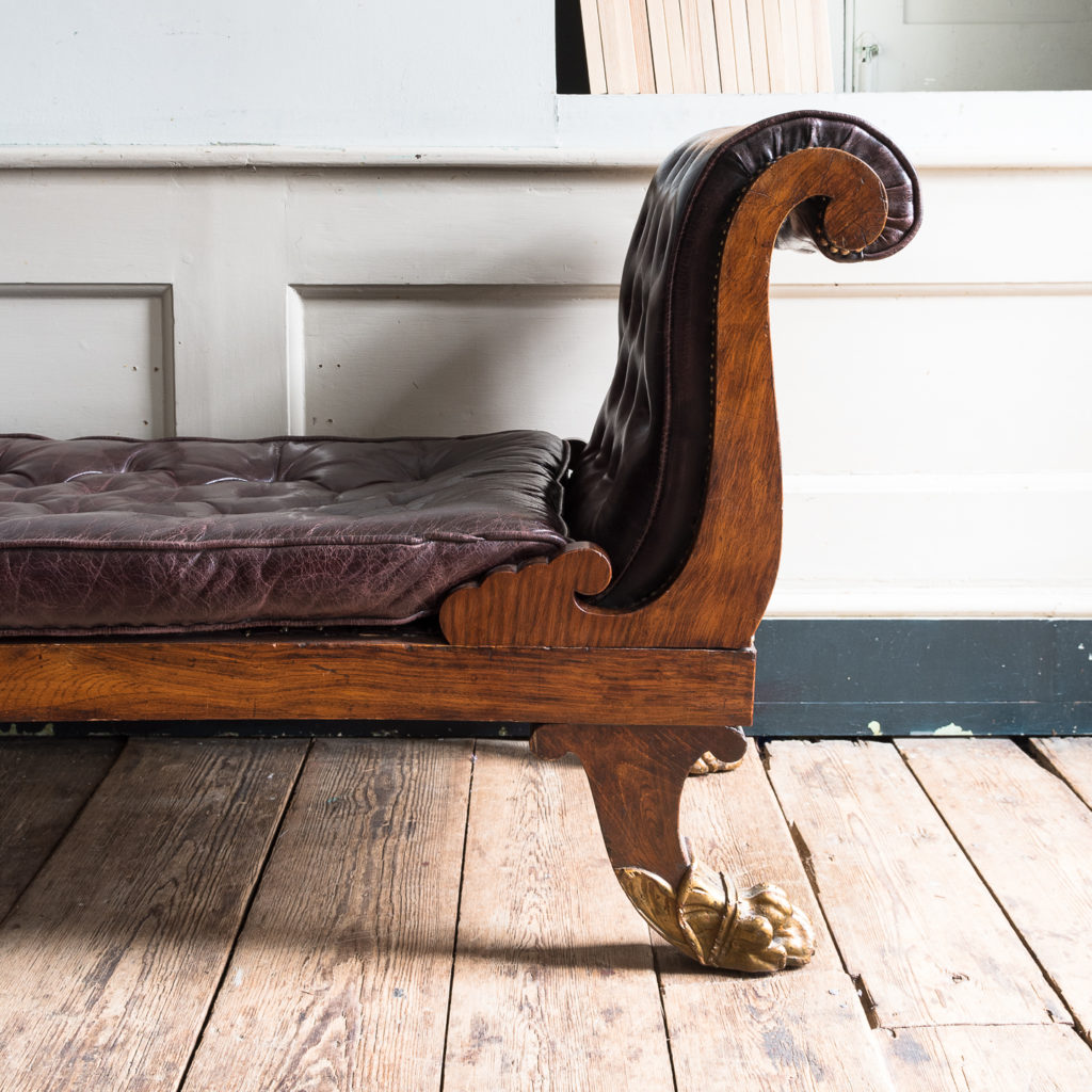 Regency faux-rosewood parcel-gilt daybed,-137699