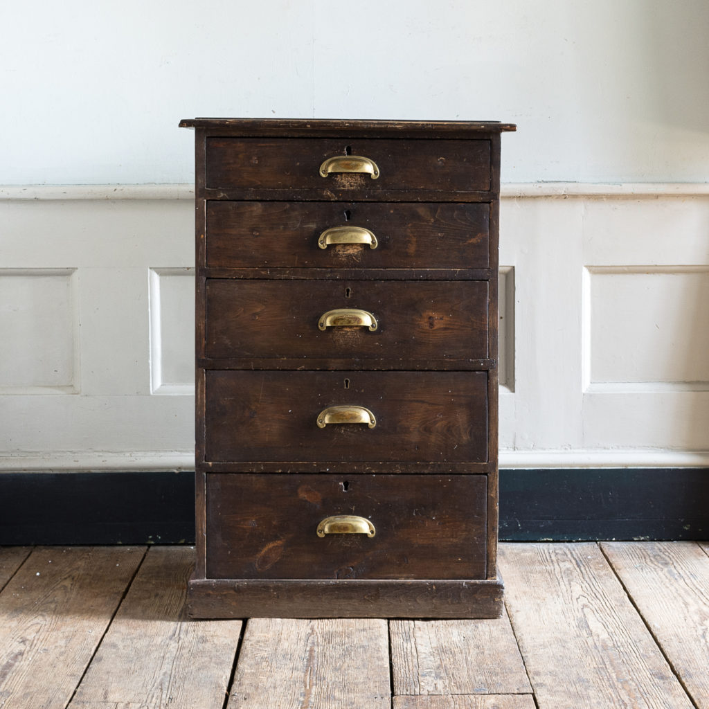 Early twentieth century stained pine cabinet,