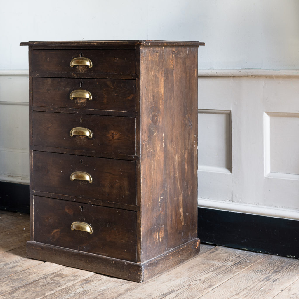 Early twentieth century stained pine cabinet,