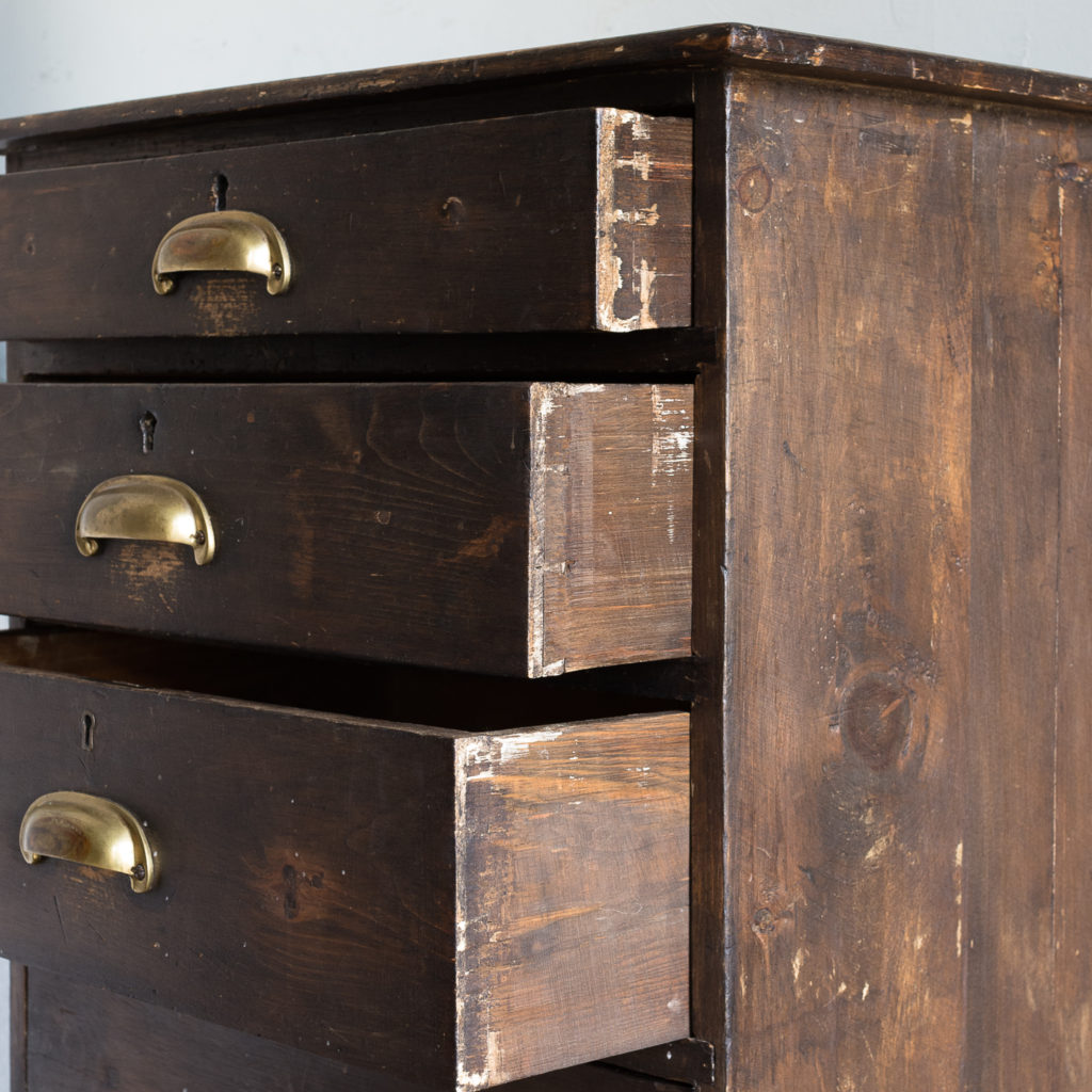 Early twentieth century stained pine cabinet,-138021