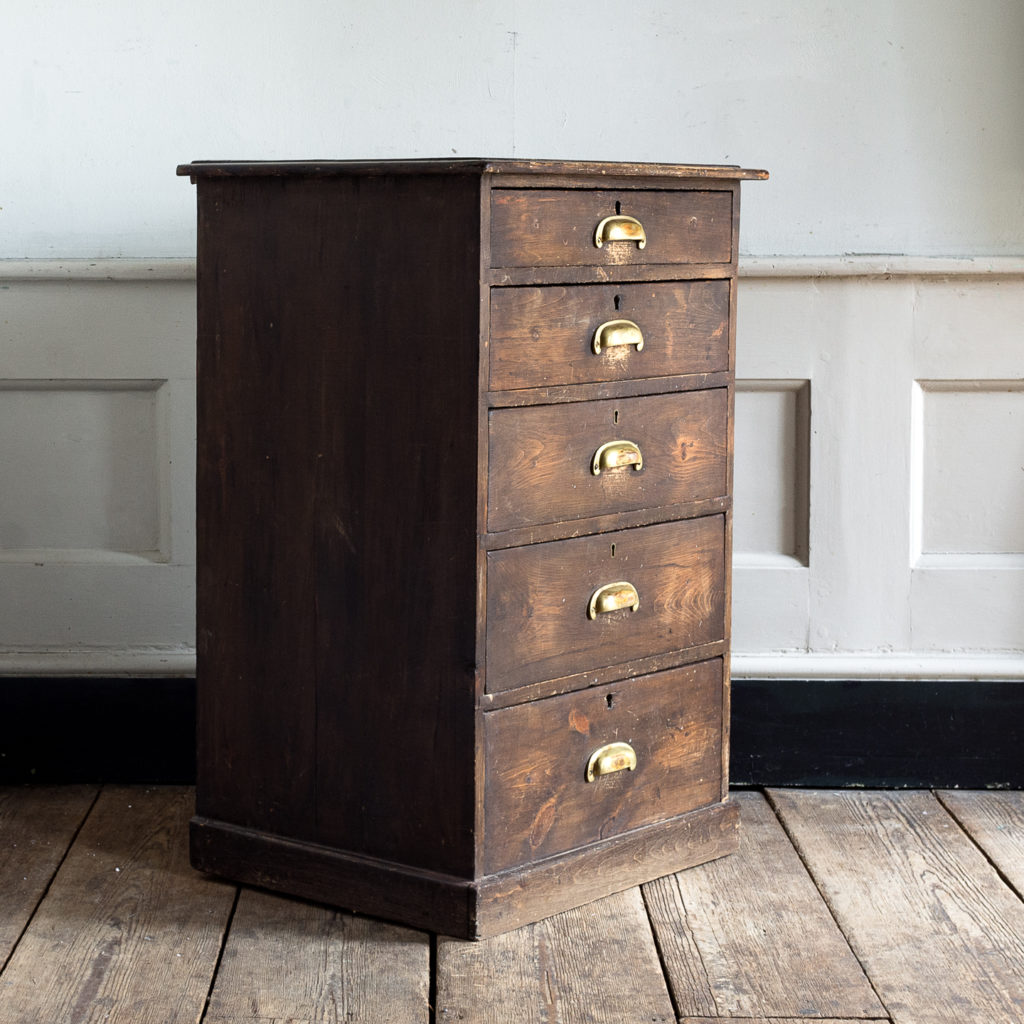 Early twentieth century stained pine cabinet,