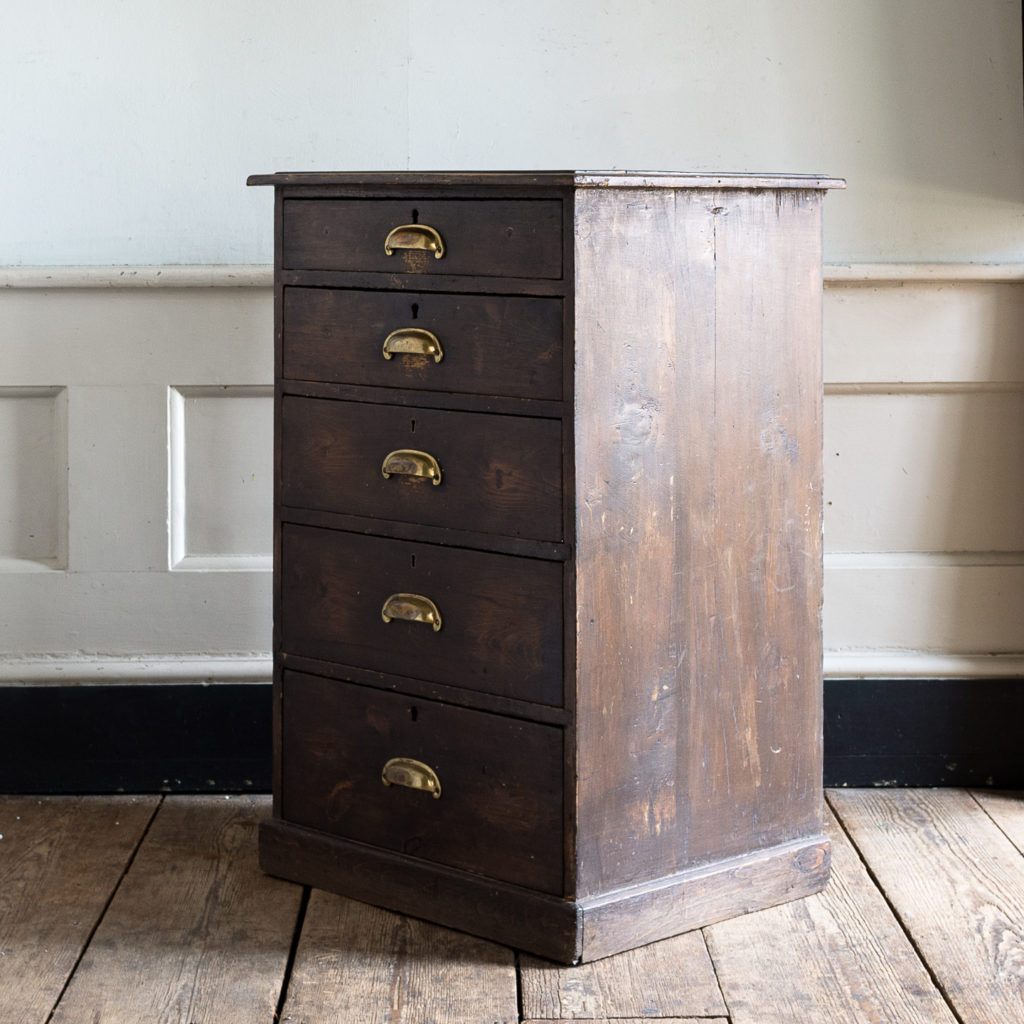 Early twentieth century stained pine cabinet,