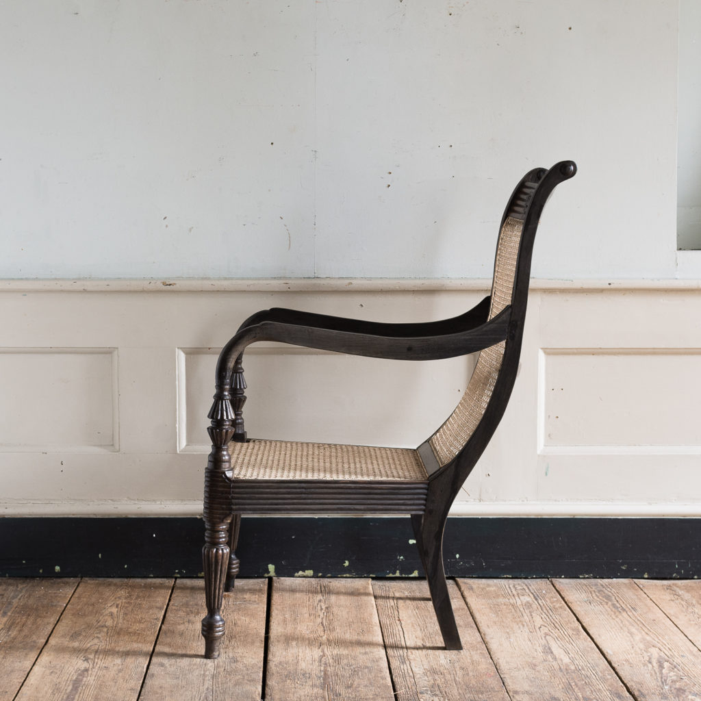 Early nineteenth century Ceylonese ebony armchair, -137865