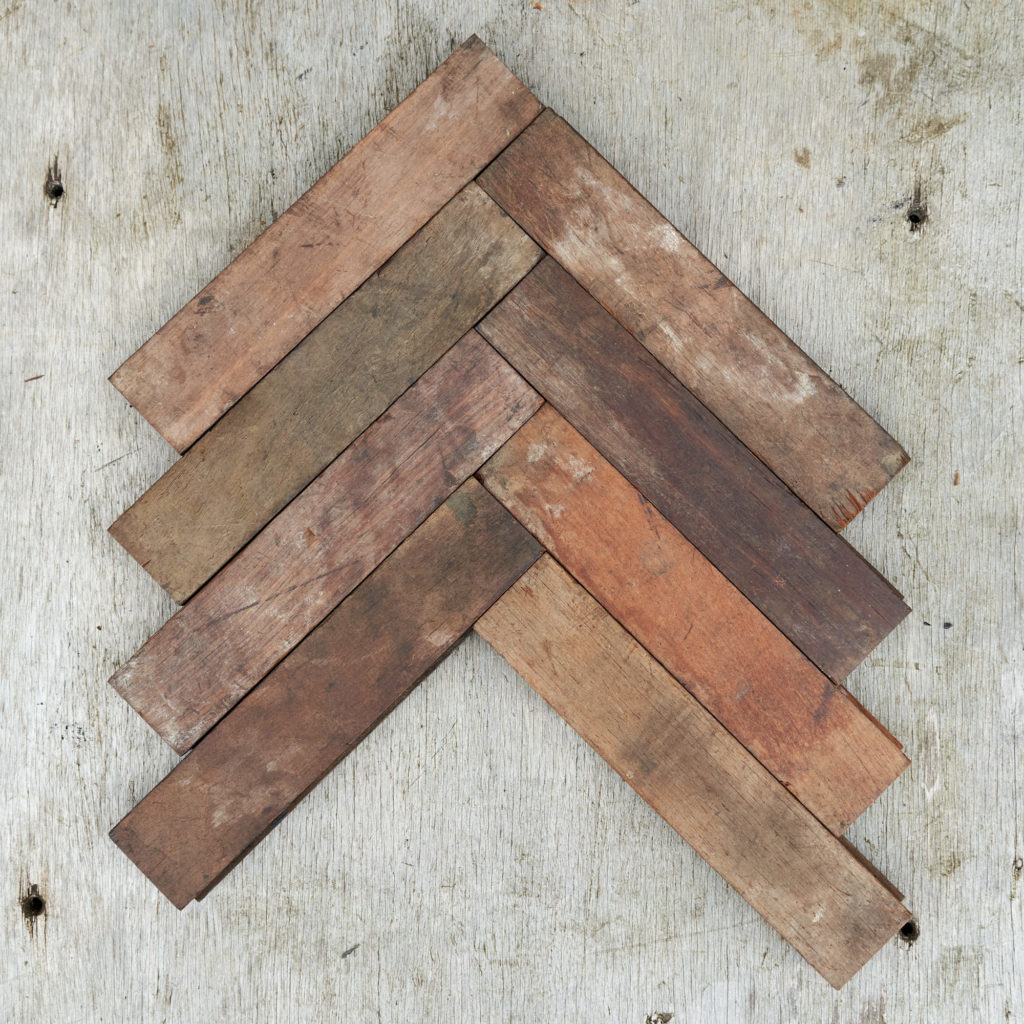 Reclaimed Iroko Parquet Block-0