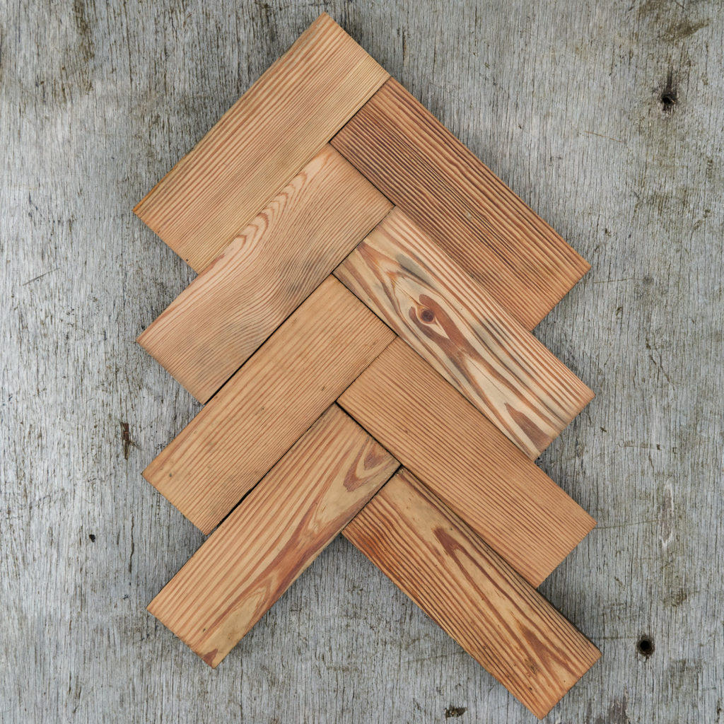 Reclaimed Pitch Pine Parquet block-0