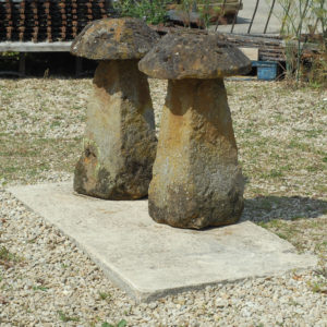 A good pair of ironstone staddle stones-0