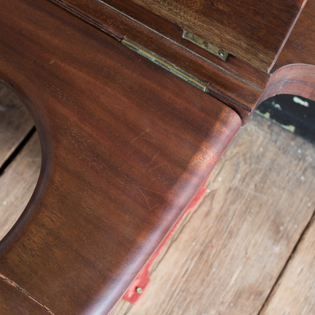 Victorian mahogany toilet seat and brackets,-138312